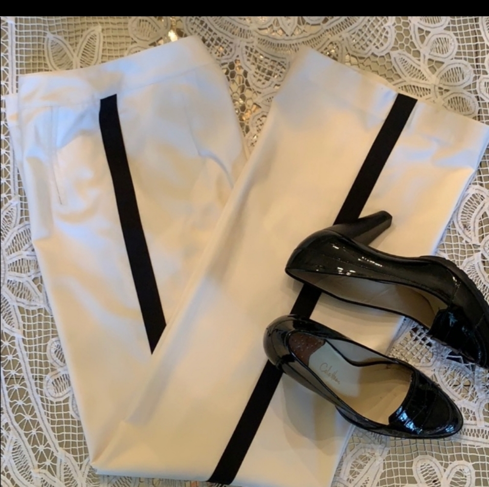 Beautiful Adam Lippes winter white tuxedo pants